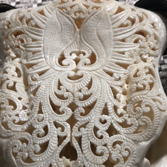 Carved cows skull - Picture 3 of 4